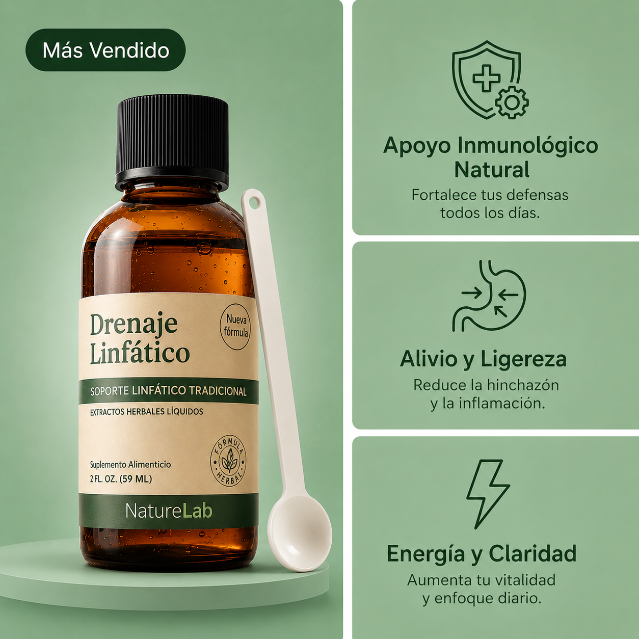 Drenaje Linfático Líquido -  Reduce la hinchazón abdominal en 7 días sin dietas ni ejercicios