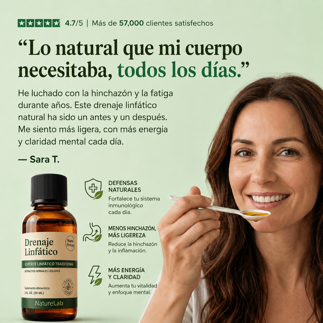 Drenaje Linfático Líquido -  Reduce la hinchazón abdominal en 7 días sin dietas ni ejercicios